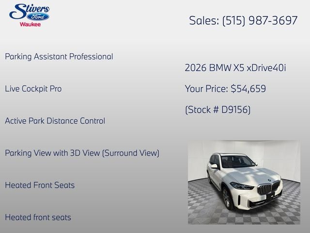 2026 BMW X5 xDrive40i