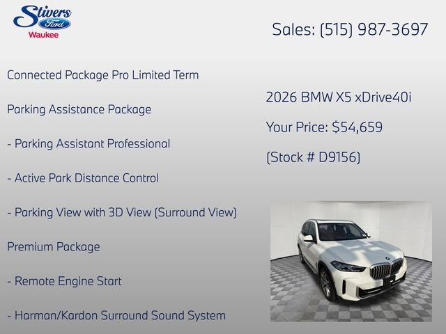 2026 BMW X5 xDrive40i