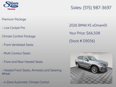 2026 BMW X5 xDrive40i