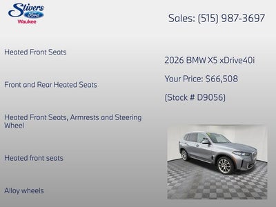 2026 BMW X5 xDrive40i