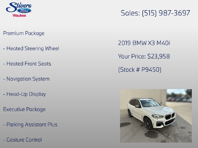 2019 BMW X3 M40i