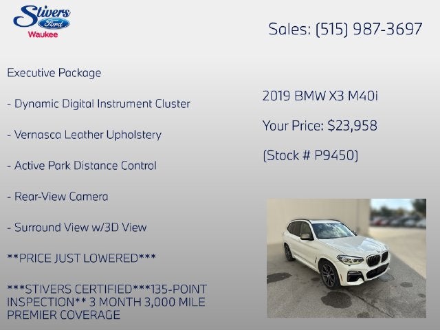 2019 BMW X3 M40i