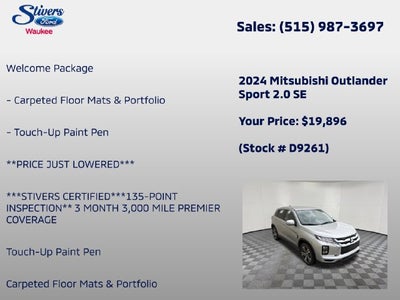 2024 Mitsubishi Outlander Sport 2.0 SE