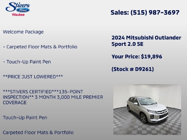 2024 Mitsubishi Outlander Sport 2.0 SE
