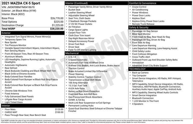 2021 Mazda Mazda CX-5 Sport