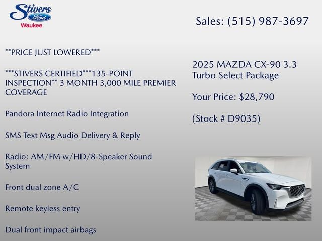 2025 Mazda Mazda CX-90 3.3 Turbo Select