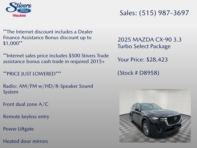 2025 Mazda Mazda CX-90 3.3 Turbo Select
