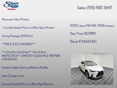 2025 Lexus NX 350h Luxury