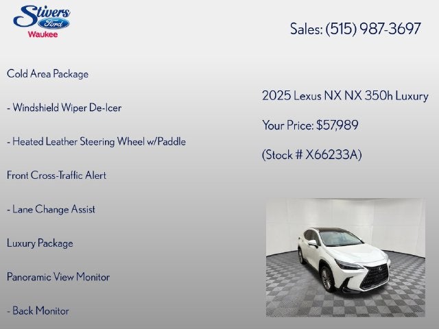 2025 Lexus NX 350h Luxury