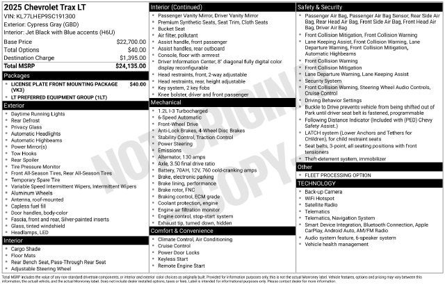 2025 Chevrolet Trax LT