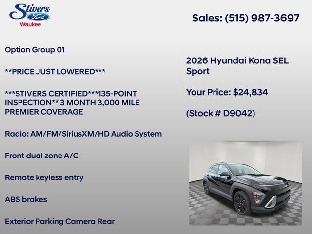 2026 Hyundai Kona SEL Sport