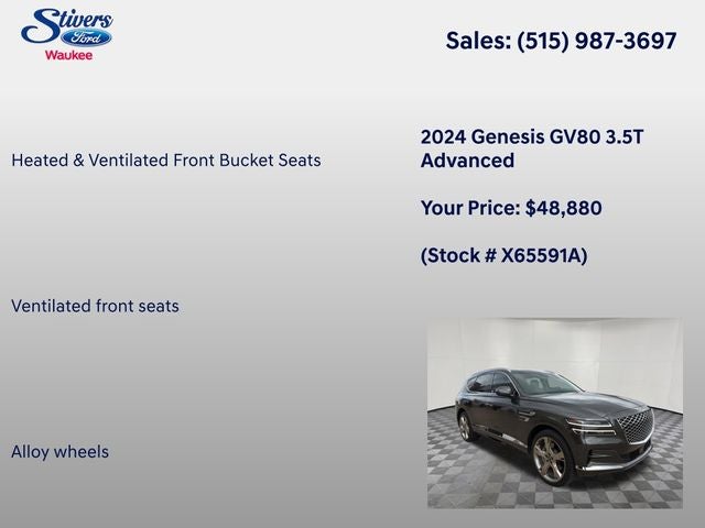 2024 Genesis GV80 3.5T Advanced