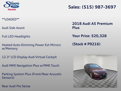2018 Audi A5 2.0T Premium Plus quattro
