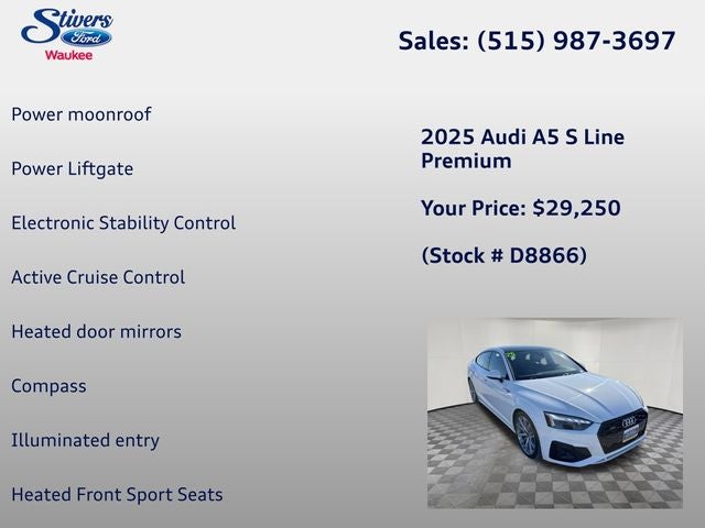 2025 Audi A5 Sportback 45 S line Premium quattro