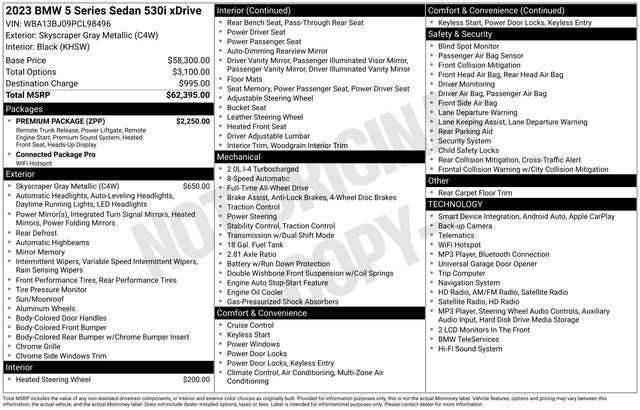 2023 BMW 5 Series 530i xDrive