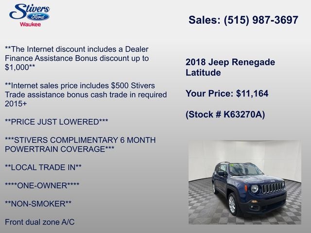 2018 Jeep Renegade Latitude