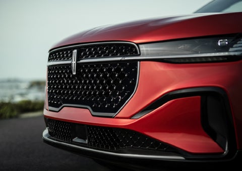 The sleek grille of a 2026 Lincoln Nautilus® SUV with the available Jet Appearance Package makes a bold statement. | Stivers Lincoln in Waukee IA