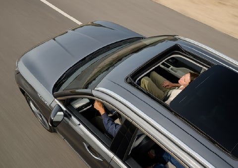 The available panoramic Vista Roof® of a 2027 Lincoln Aviator® SUV is open. | Stivers Lincoln in Waukee IA