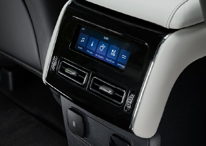 The second row touch screen displays audio and temperature control settings. | Stivers Lincoln in Waukee IA