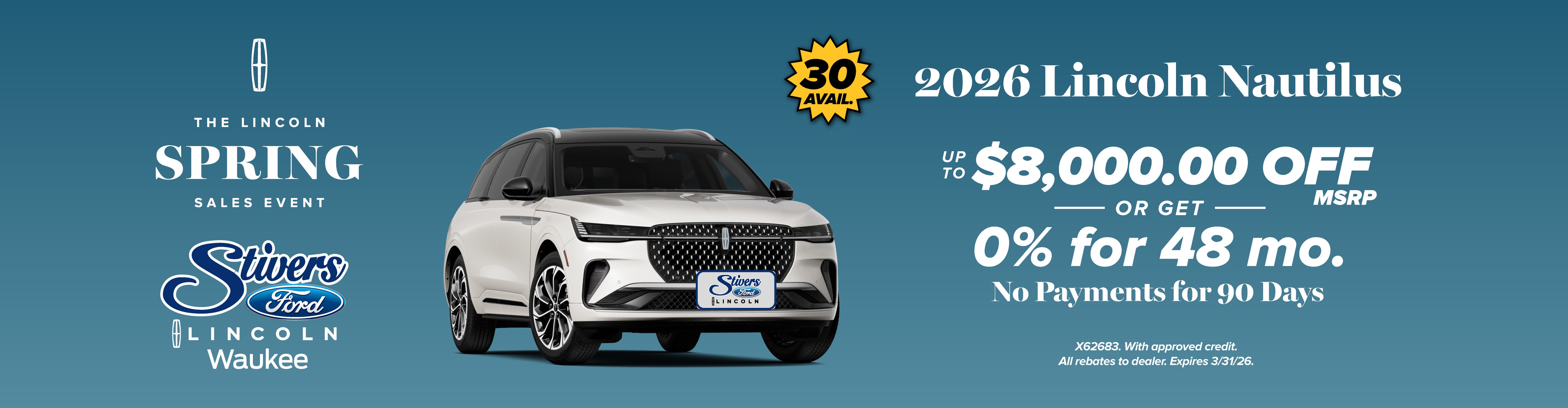 Lincoln Nautilus up to $8,000 off